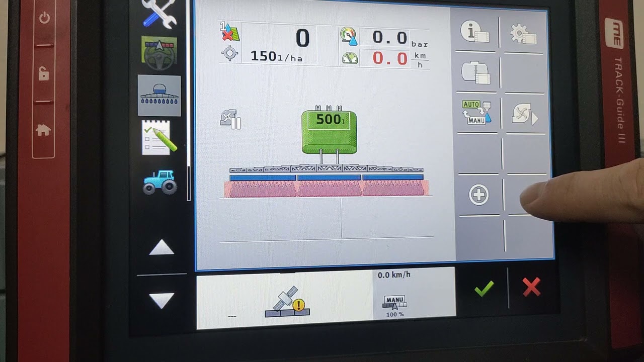 Muller Sprayer Functions  Activate, Tank Refill, Shut off.