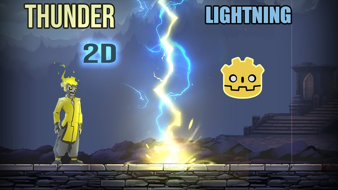 Godot 4  -  2D  Electric Lightning Shader for beginners