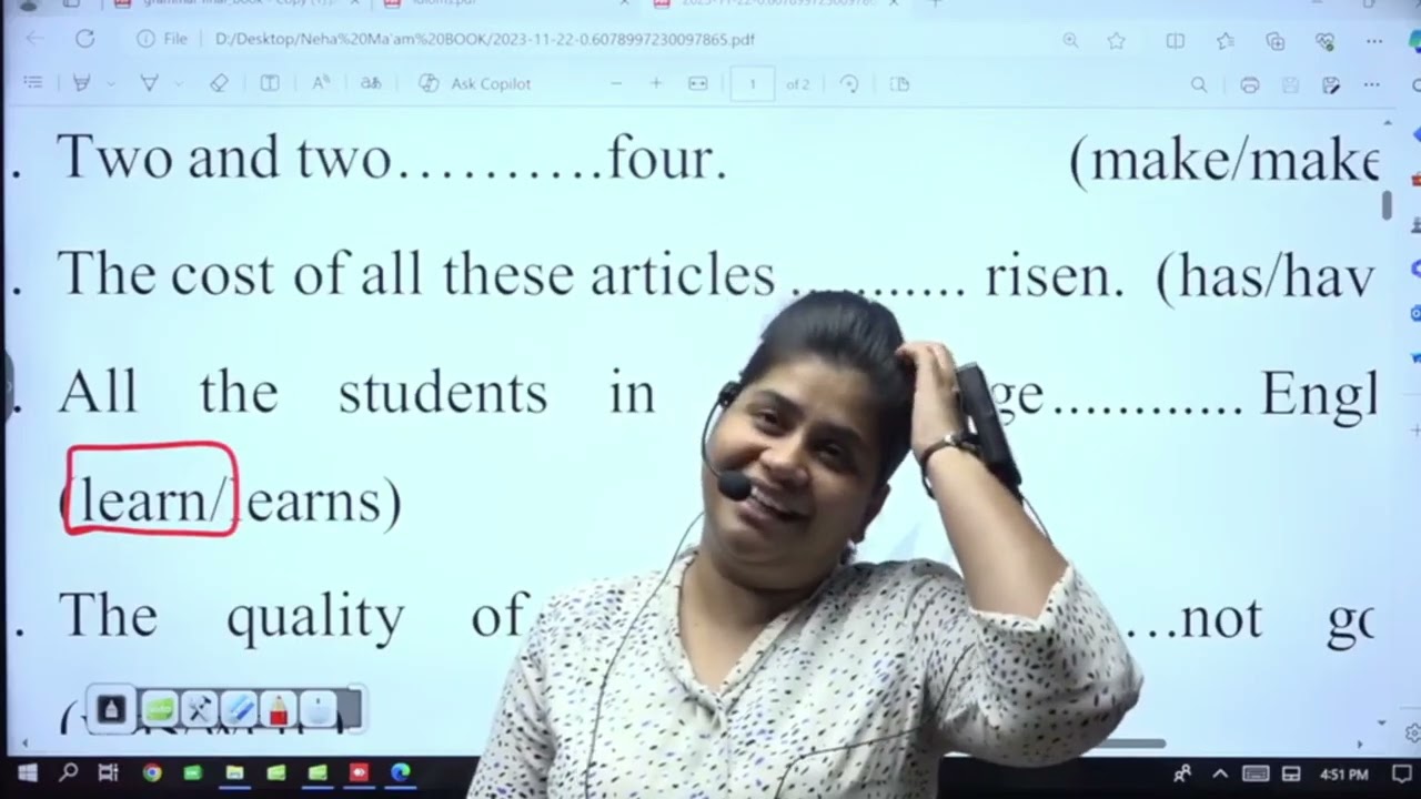 Verb Practice Class