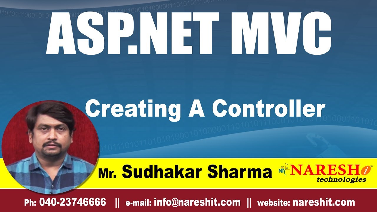 ASP.NET MVC  Creating A Controller | asp.net MVC Tutorial | Mr.Sudhakar Sharma