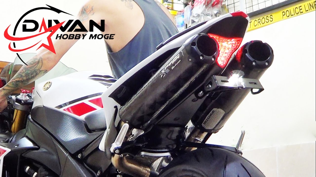 Yamaha YZF-R1 WGP 50th Anniversary Edition 2012 Exhaust Twobrothers Black Series SOUND! (istimewa)