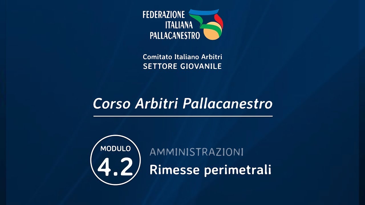 Modulo 4.2 - Corso Arbitri Pallacanestro