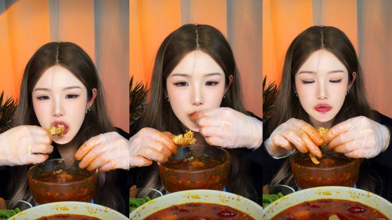 ASMR SPICY CRAB MUKBANG (EXTREME HEAT) 🦀🔥 KRABBEN ESSEN | BIG BITES & CHILLI OIL DIP 🌶️