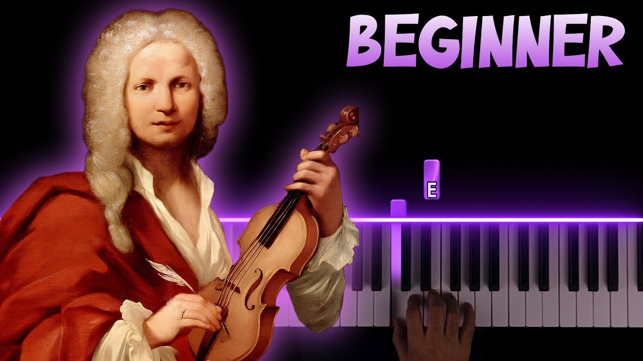 Spring (from The Four Seasons) - Antonio Vivaldi | BEGINNER Piano Tutorial + Sheet Music