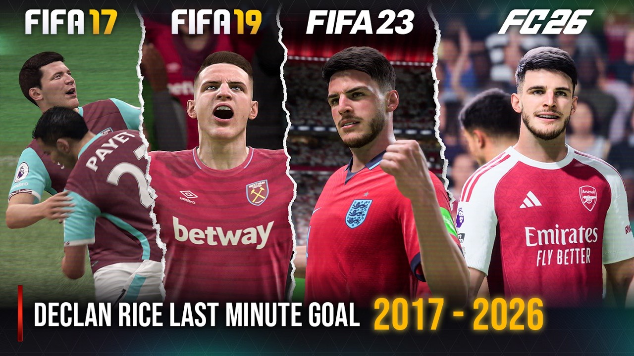 Гол Деклана Райса на последних минутах в каждой игре FIFA | 2017 - 2026 |