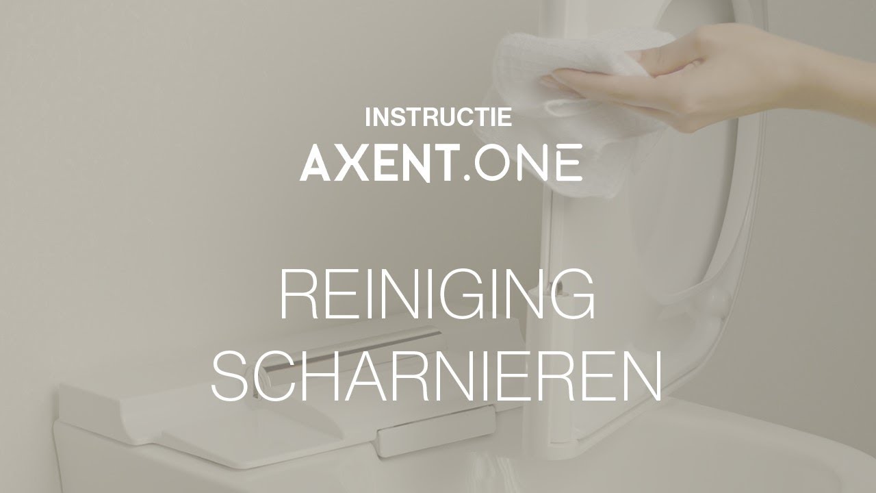 Hoe reinig ik de scharnieren van de AXENT.ONE / AXENT.ONE Plus douchewc?