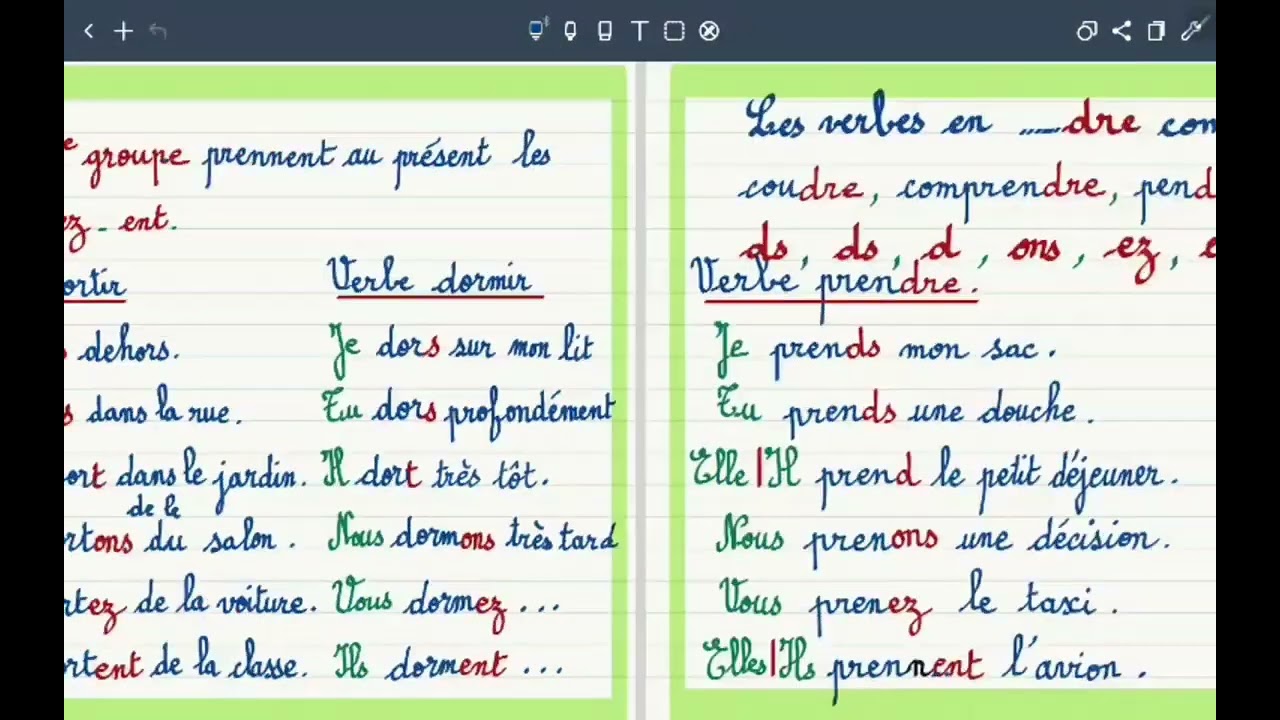 Les verbes du 3ème groupe au présent de l'indicatif #1  أفعال المجموعة التالتة في الحاضر