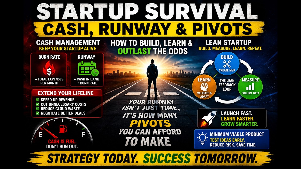 Startup Survival Guide: Burn Rate, Runway & Lean Startup Strategy to Avoid Failure
