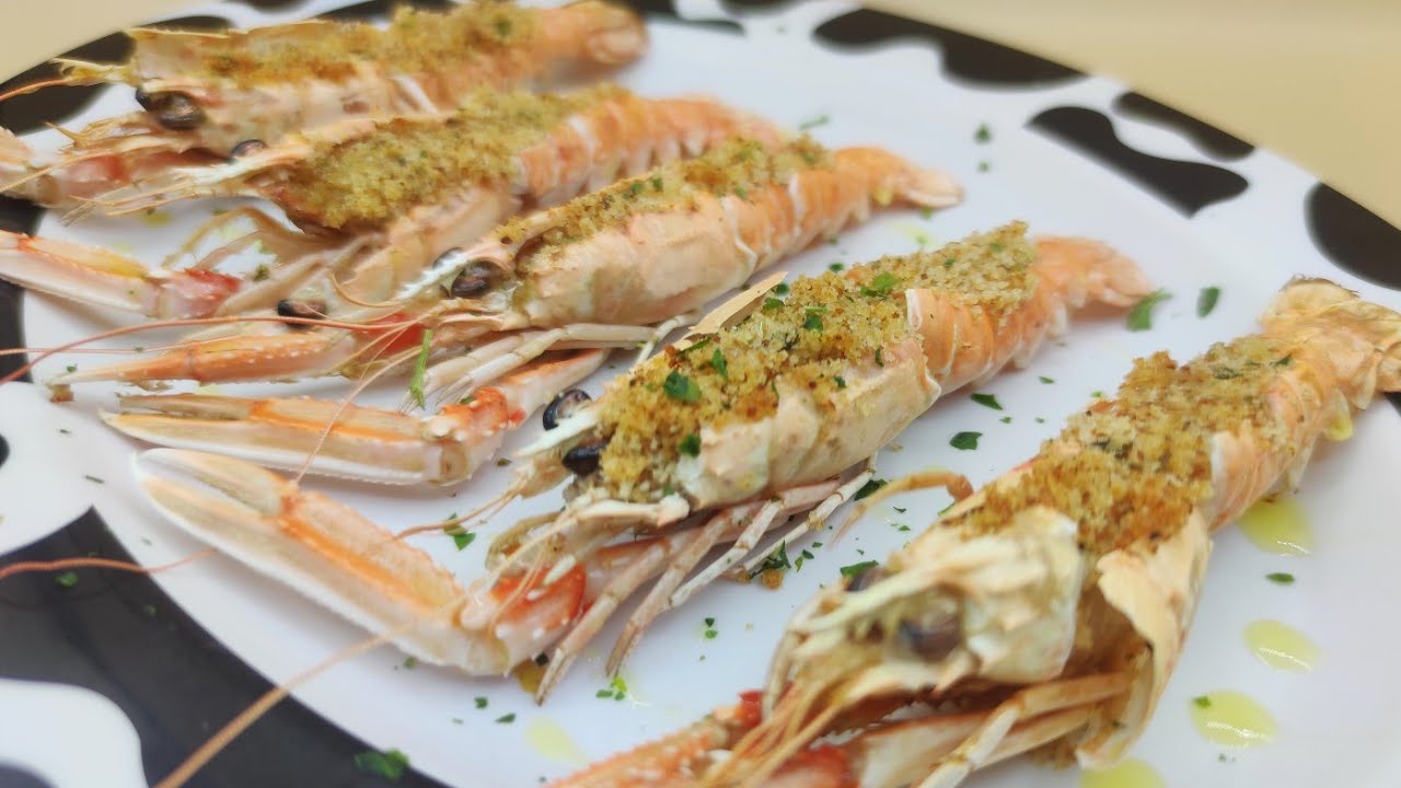 scampi gratinati (ricetta facile e veloce)
