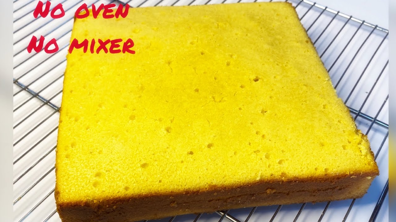 Cake without mixer and No Oven / How to mix Cake with hand / Birthday Cake without Mixer