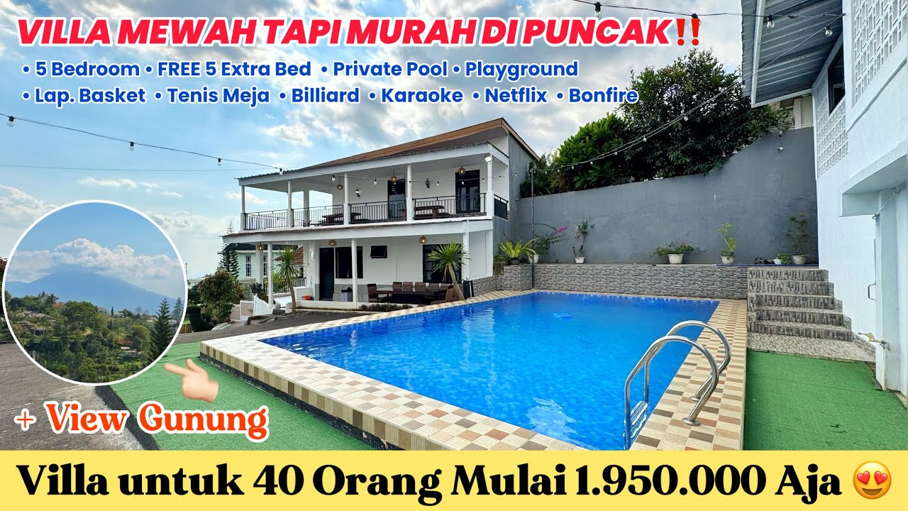 VILLA DEWANDARU PUNCAK || Villa Mewah View Indah Harga Murah Mulai 1.950.000 Aja‼️😍