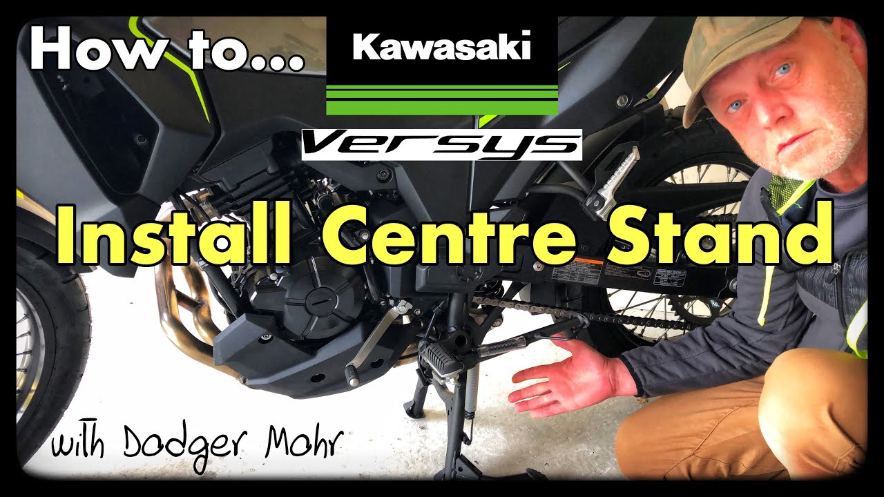 Как установить центральную подставку на мотоцикл Kawasaki Versys-X 300