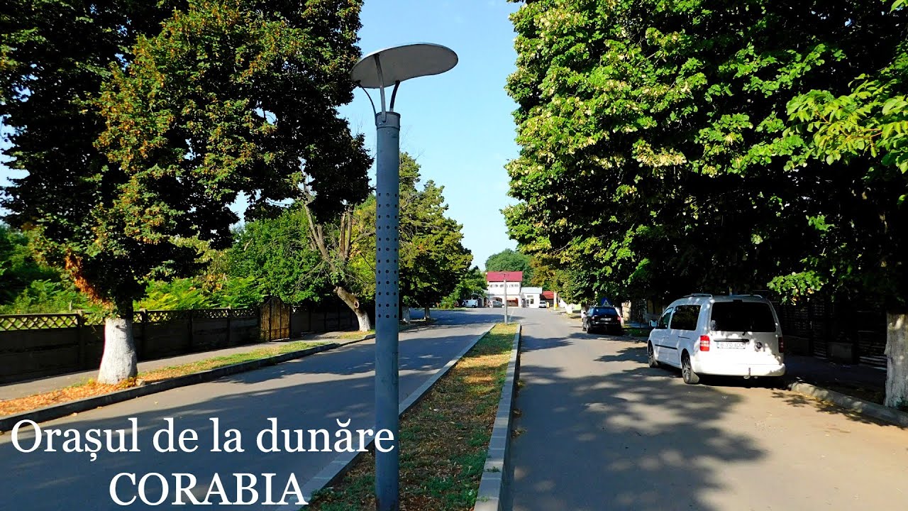 Orașul de la dunare CORABIA. Piața Eroilor. catedrala Sf. Treime. Plaja Faleza Dunarii. August 2022