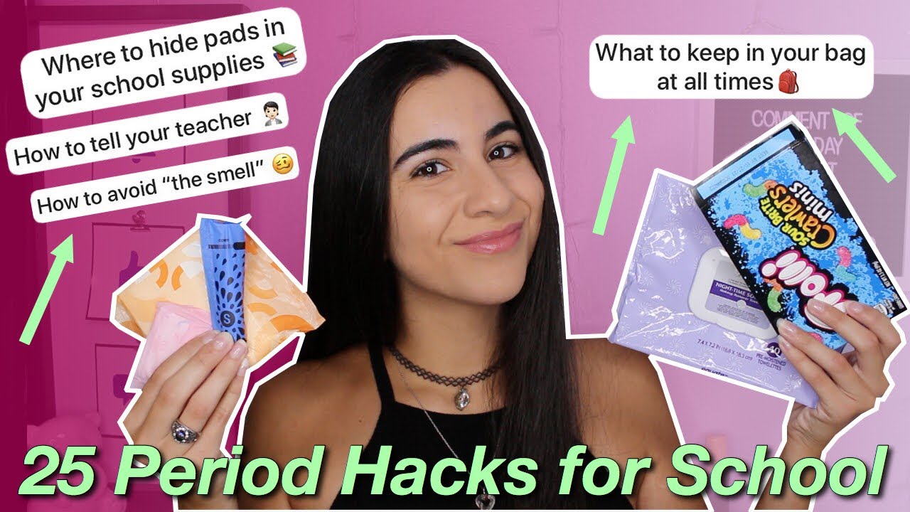 25 Period Life Hacks for School Every Girl NEEDS to Know! (part 2) | Just Sharon