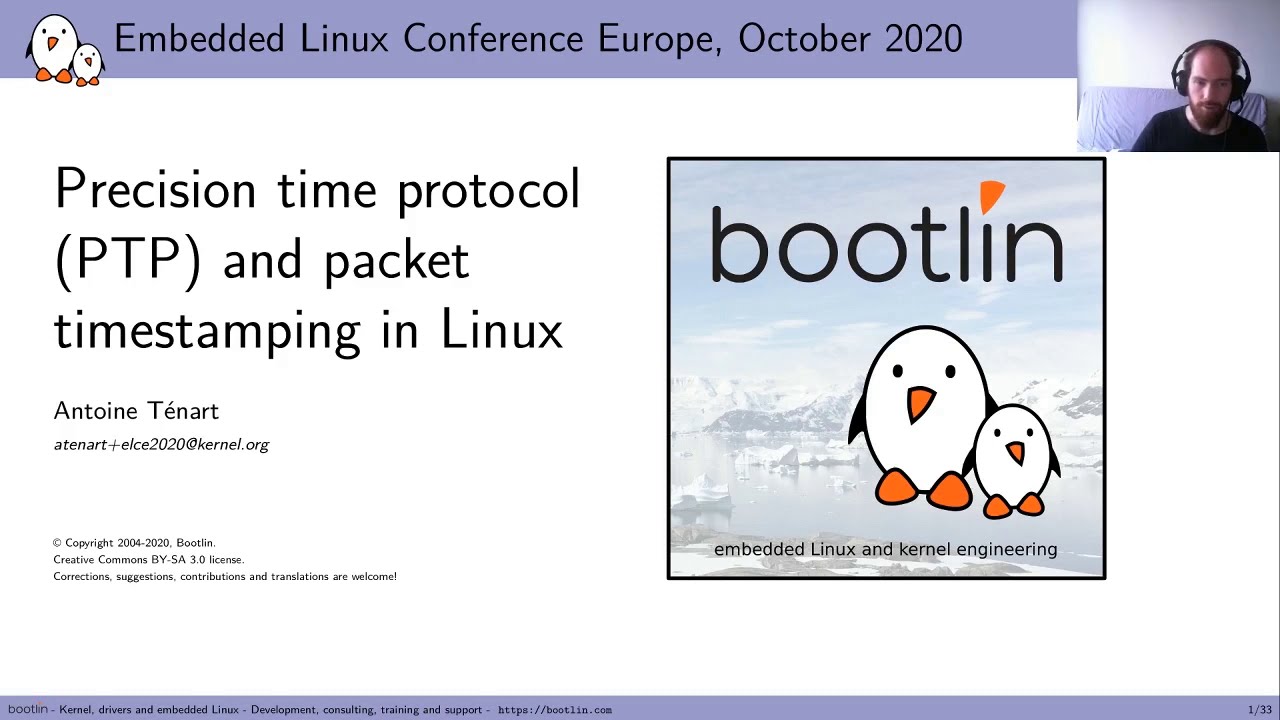 Протокол точного времени (PTP) и временные метки пакетов в Linux — Антуан Тенар, Bootlin