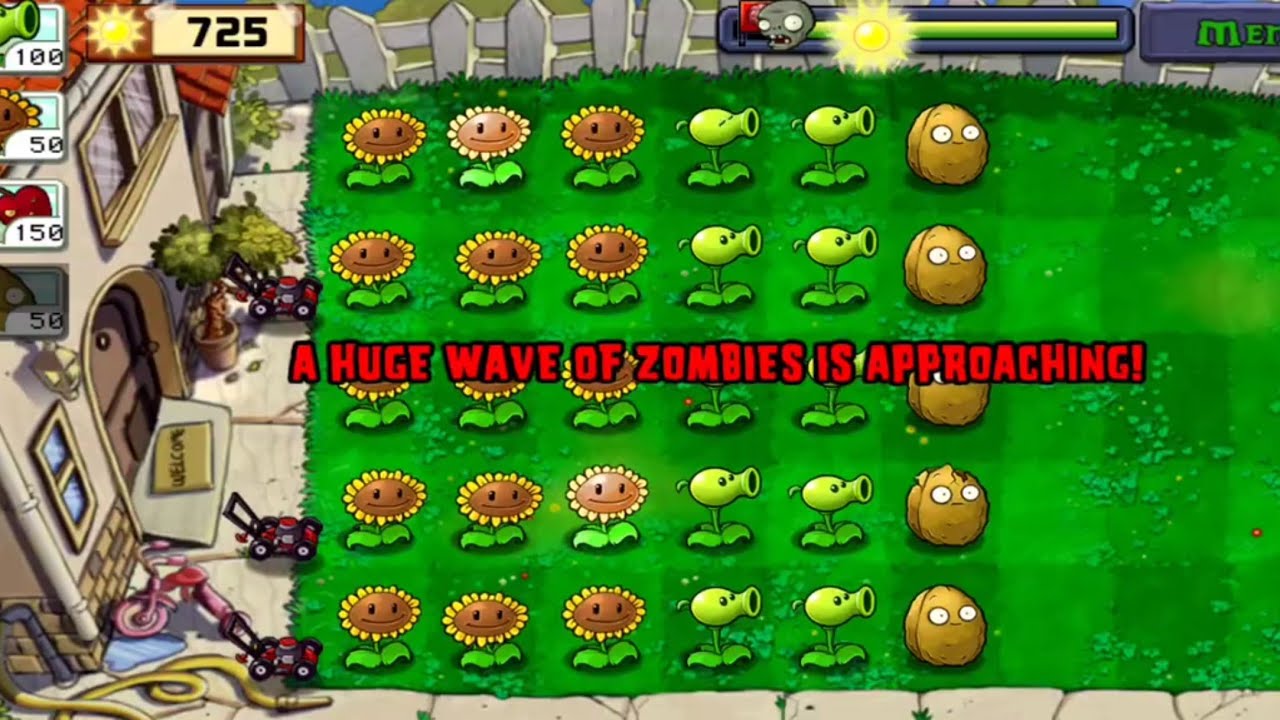 Plants vs zombies part 1 level 1-5