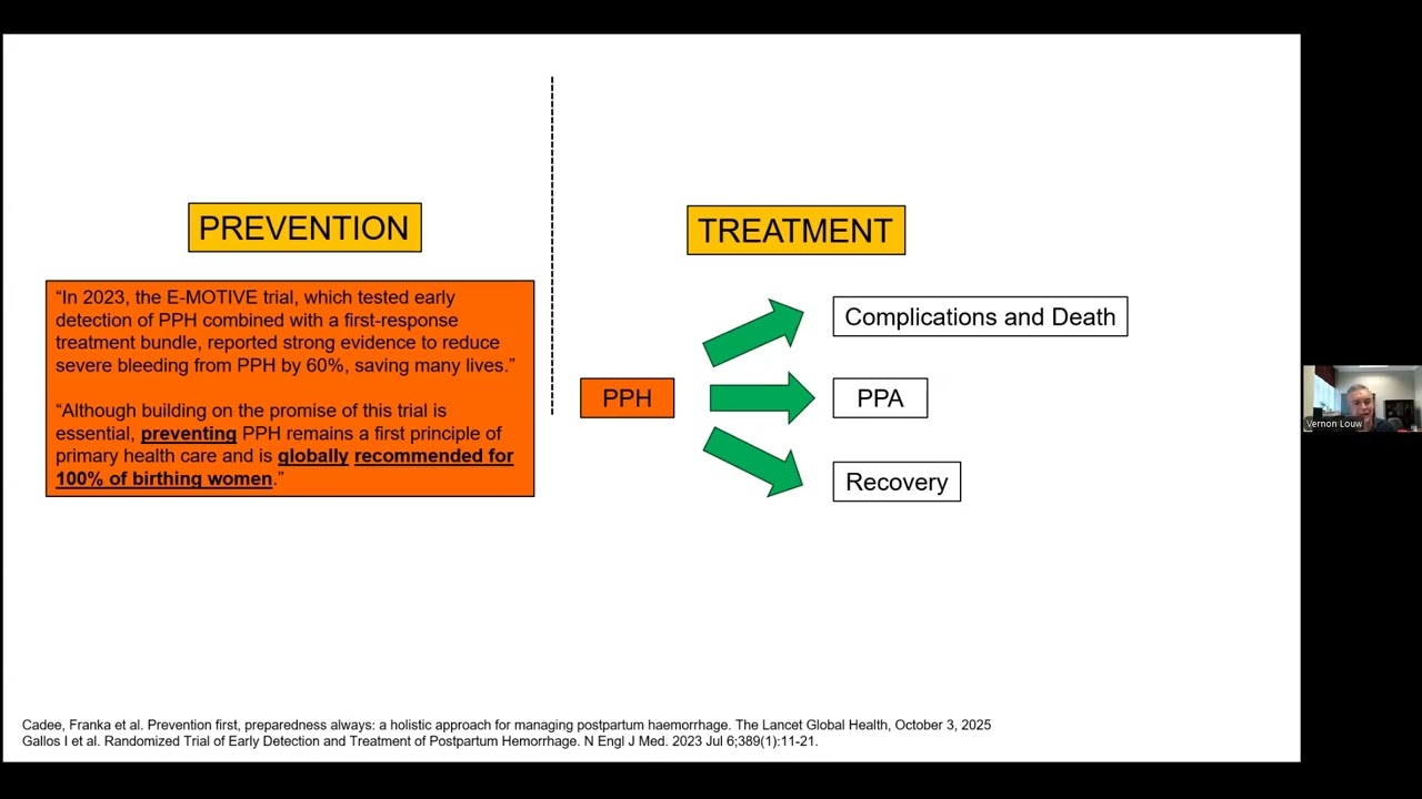The Maternal Blood Journey: PBM Before, During and After Birth - Prof Vernon Louw
