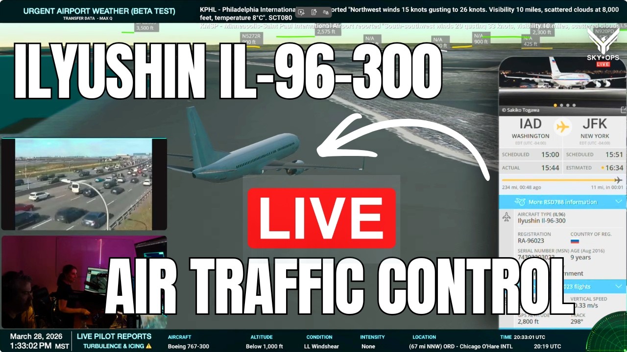 LIVE Flight Radar | Flight Tracking + LIVE ATC + Weather Watch🎧