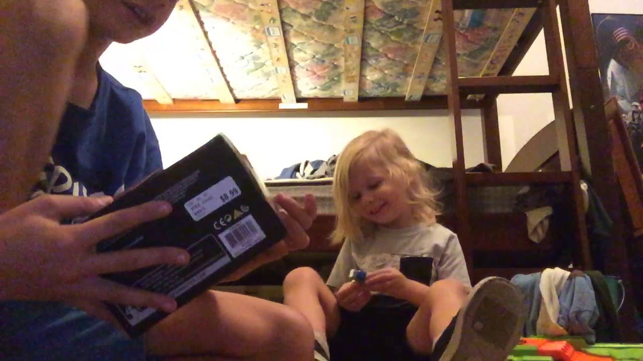 Jackson opening his zombie rev n roar monster truck