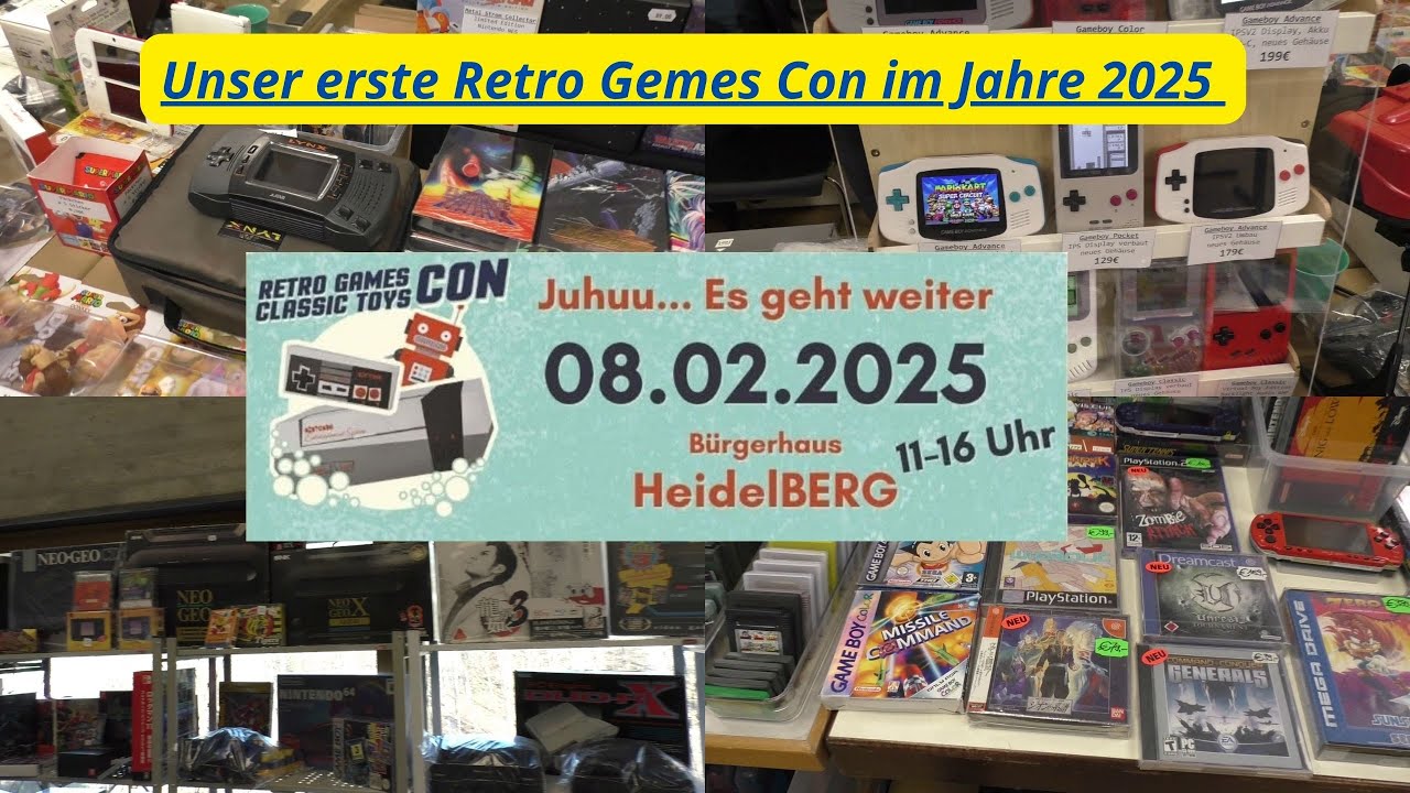 Retro Games Con Heidelberg : Unsre erste Retro Börse im Jahre 2025  #Retrogamescon #retrospiele