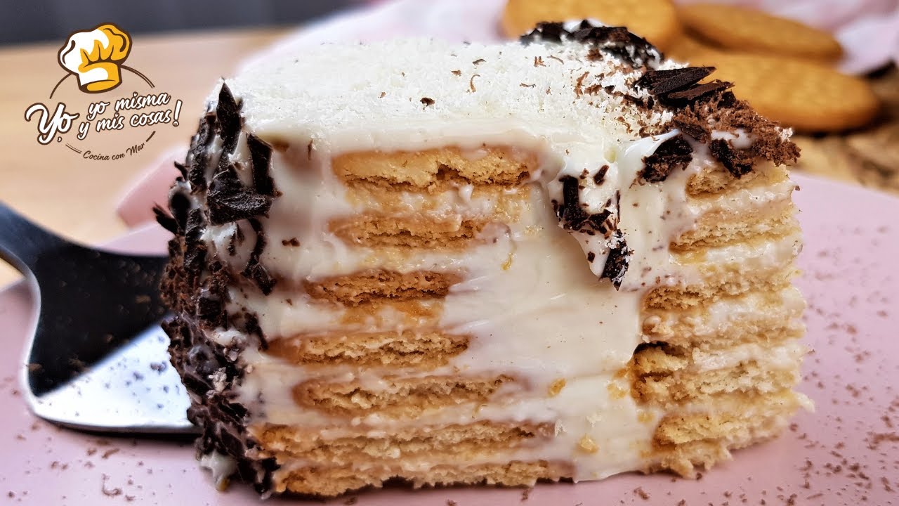 ⭐ TARTA de GALLETAS con QUESO.... como una bonita flor - Tartas para cumpleaños