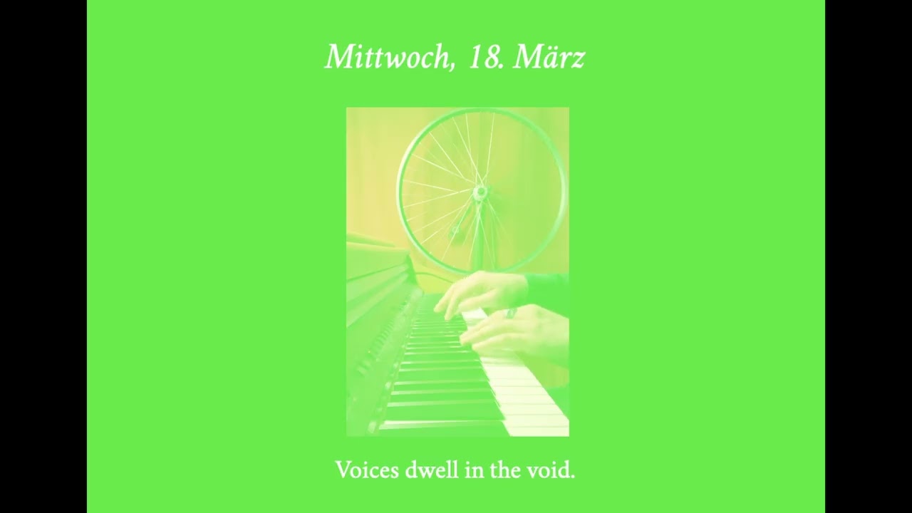 Mittwoch, 18. März | CALENDAR PIECES by Sven Hinz