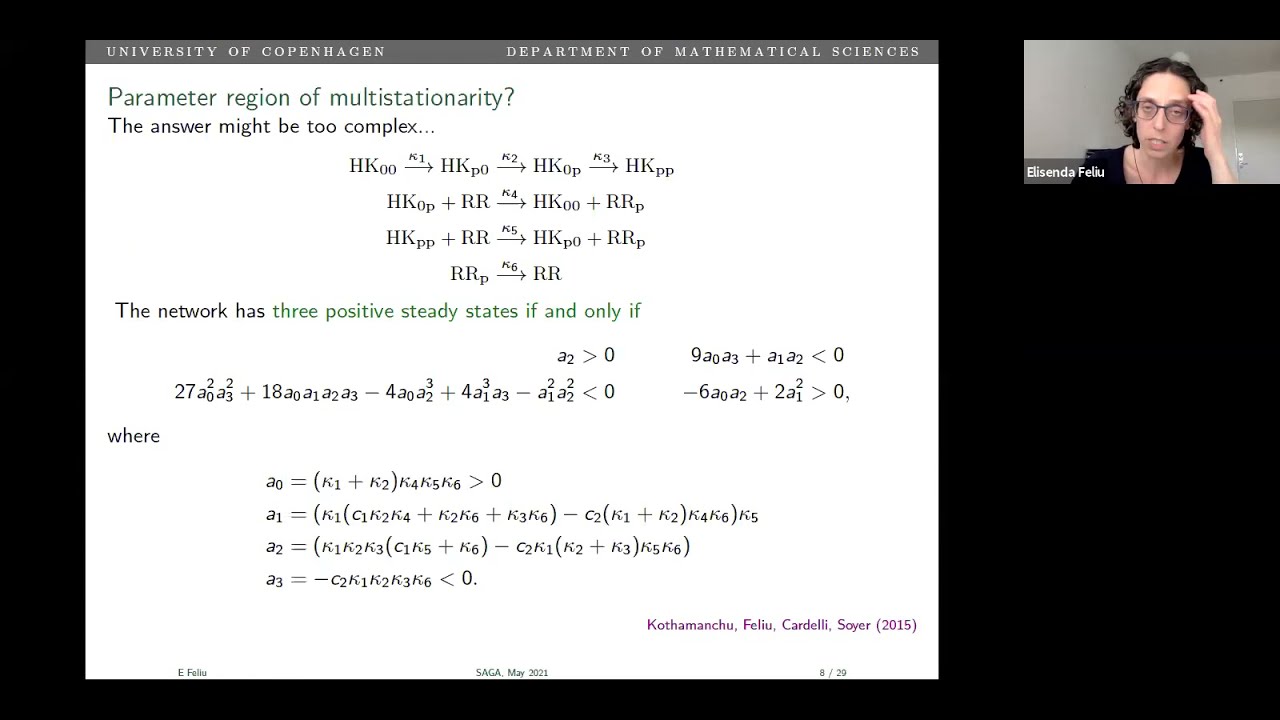 Seminar on Applied Geometry and Algebra (SIAM SAGA): Elisenda Feliu