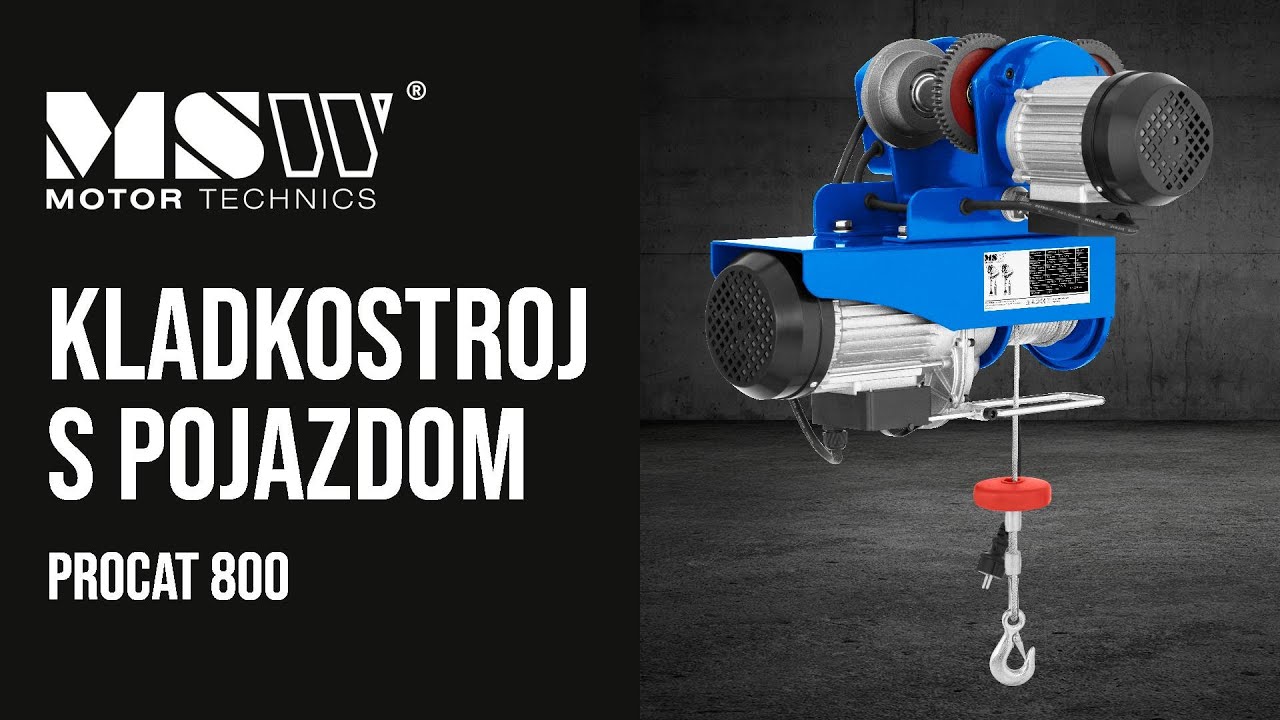 Kladkostroj s pojazdom MSW Motor Technics PROCAT 800  | Predstavenie produktu 10060013