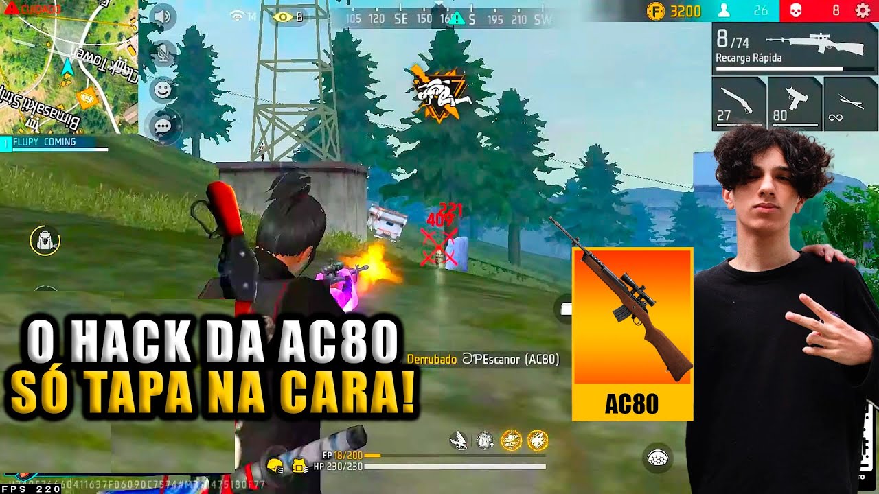 FLUPY &Eacute; UM HACK JOGANDO DE AC80, S&Oacute; TAPA NA CARA!