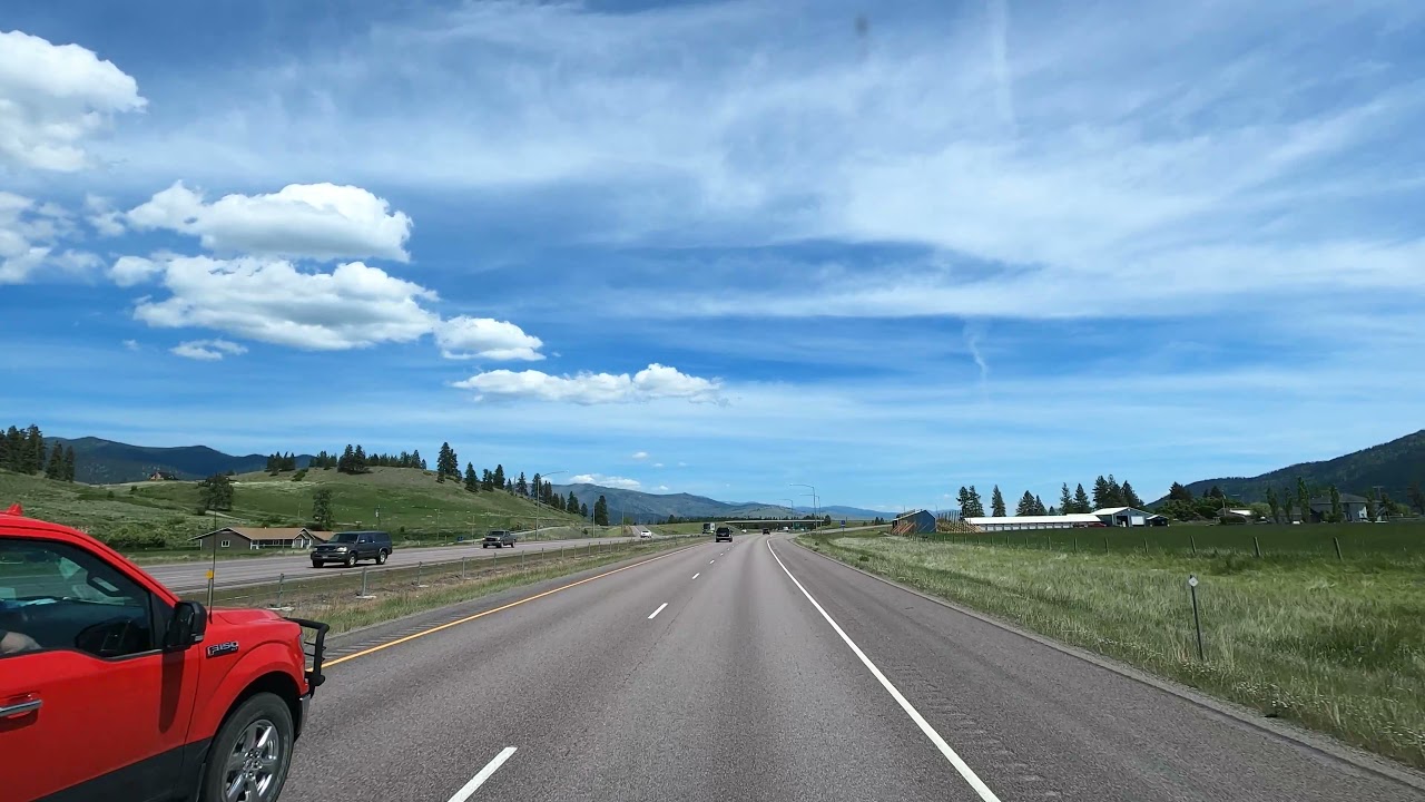 4K Driving from Alberton to Missoula, Montana