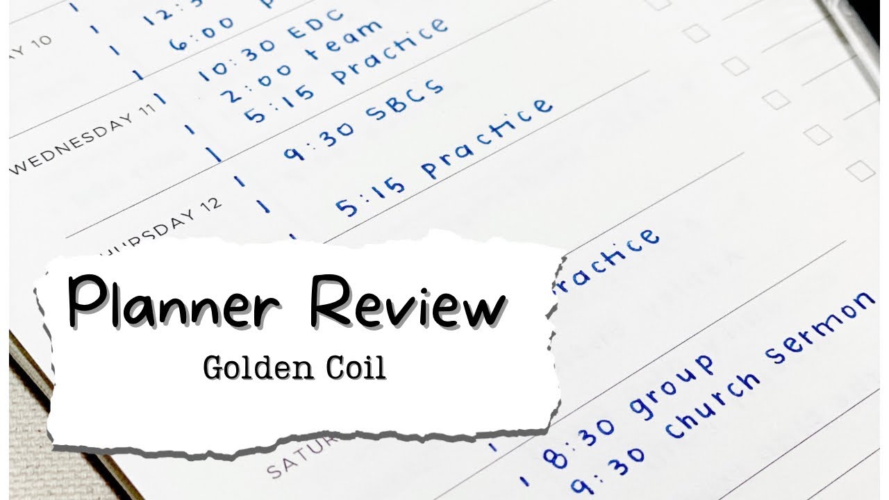 Golden Coil Planner Review | Ideas for Planning
