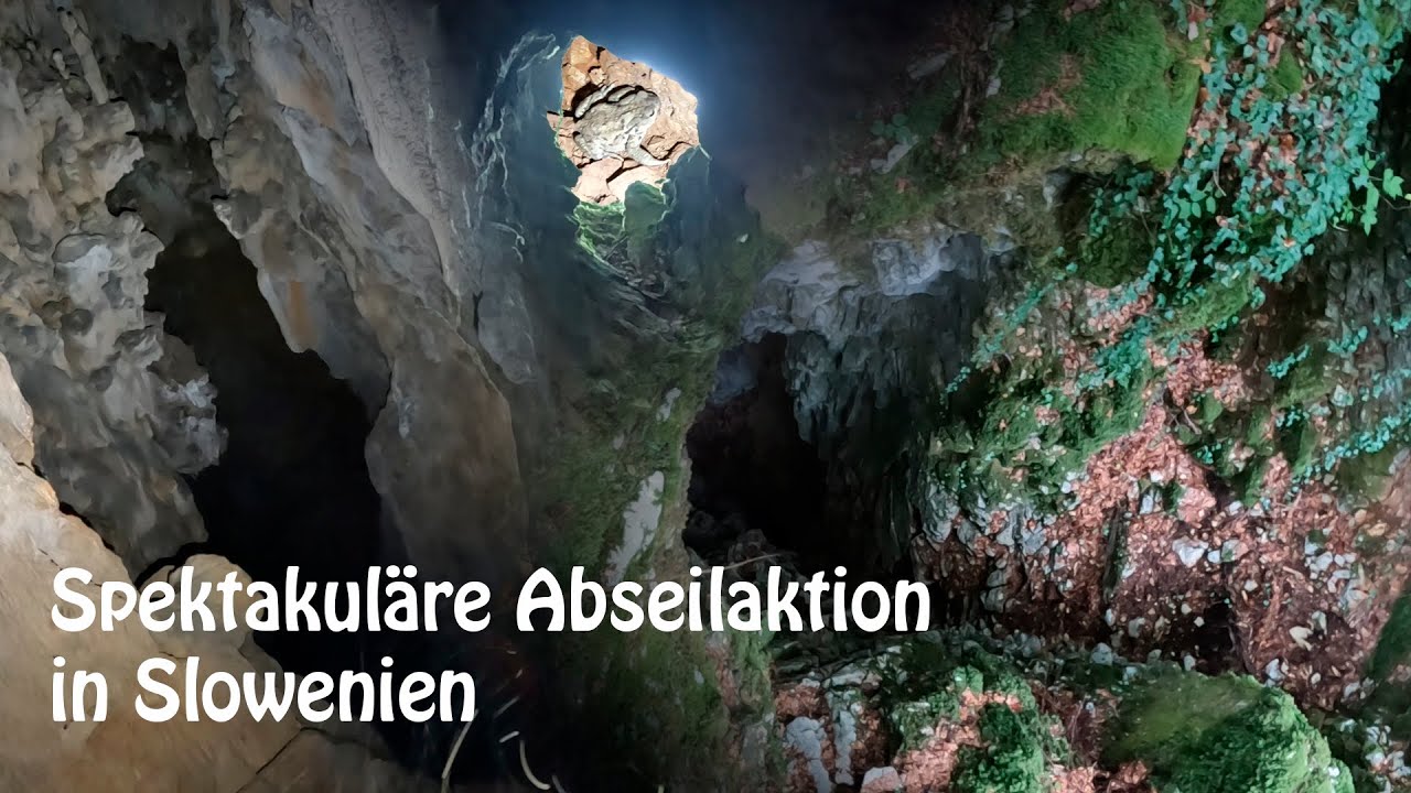 Höhlenaktion mit viel Abseilerei - Magdalena Jama - Slowenien