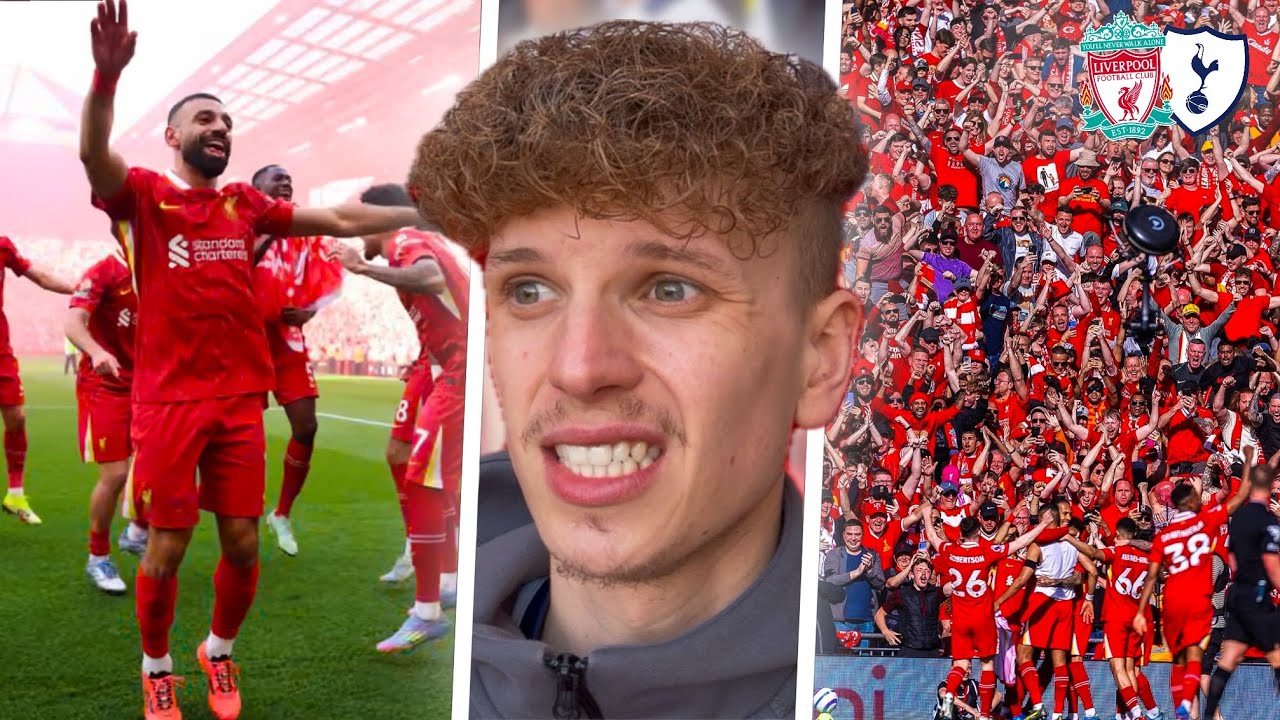 LIVERPOOL 5-1 TOTTENHAM. Liverpool WIN THE PREMIER LEAGUE TITLE In ARNE SLOT&rsquo;S FIRST SEASON!