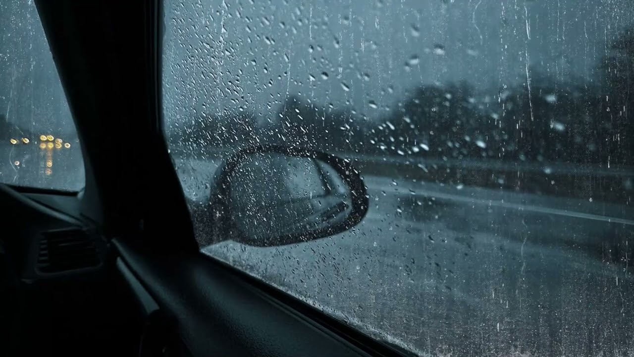 Heavy Rain on a Car Windshield - Sounds for Deep Sleep, Anxiety Relief, Focus, Calming