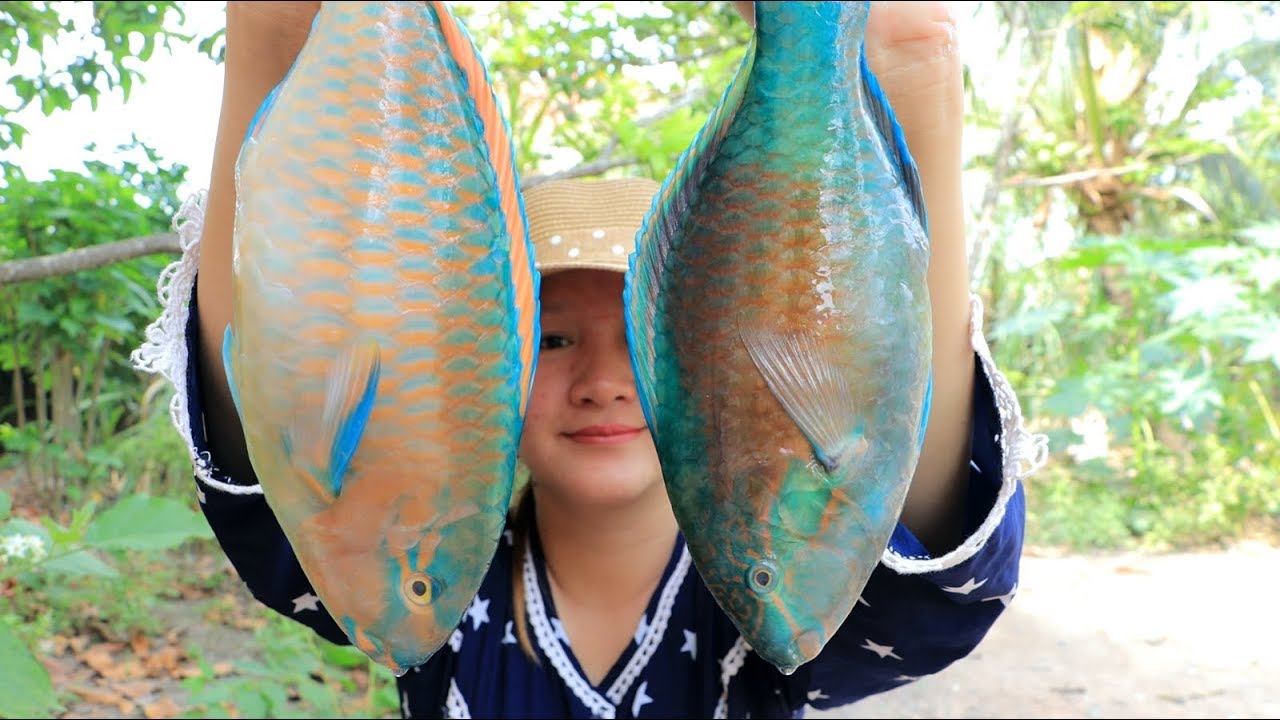 Yummy Parrot Fish Steaming Recipe - Parrot Fish Cooking Sauce - Cooking With Sros