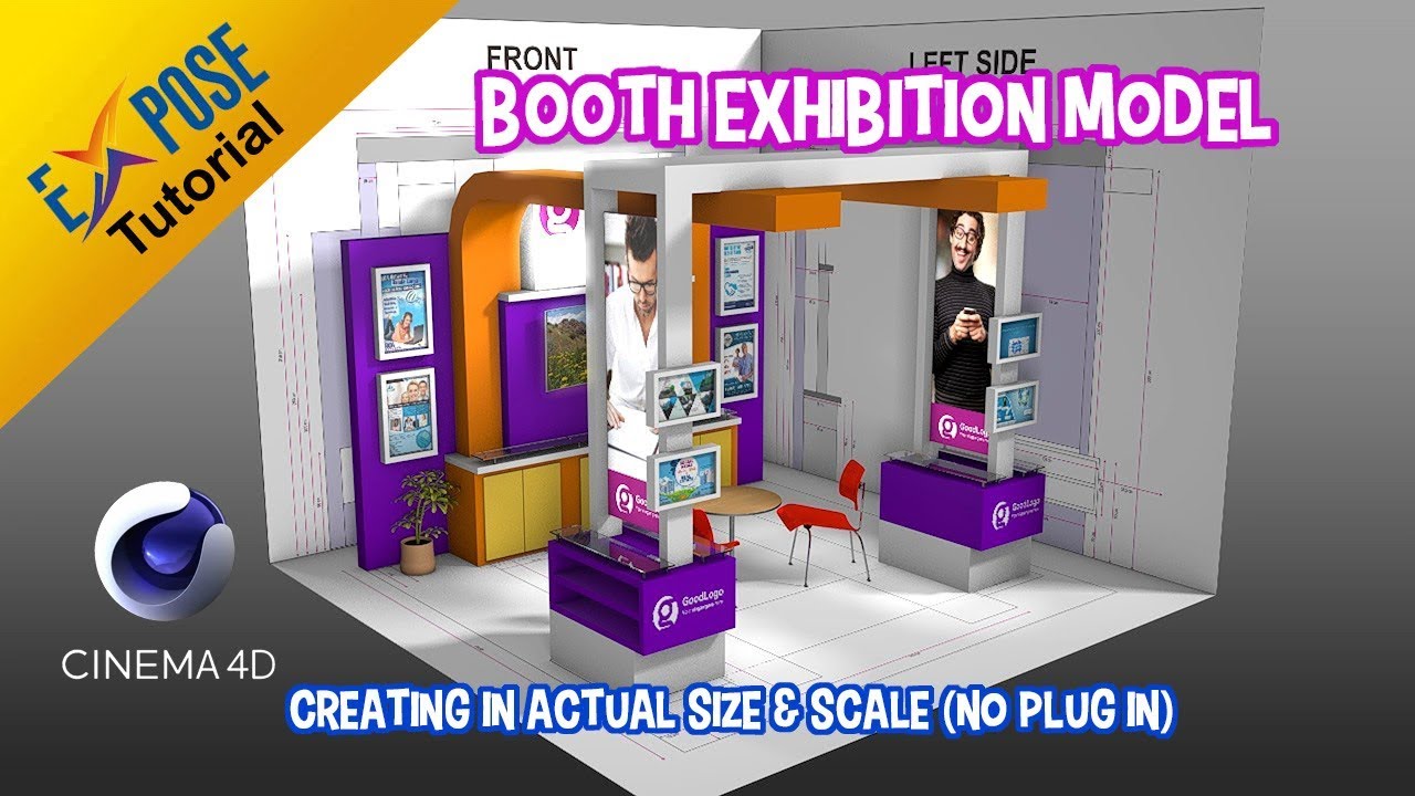 Cinema 4D Tutorial - Actual Size and Scale | Exhibition Stand 1