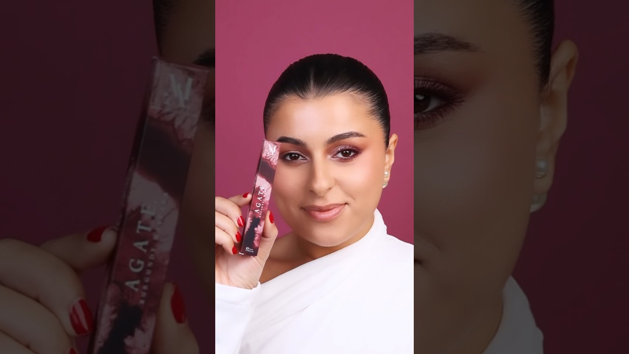 خليني اراويكم شلون سويت لوك بمسكارة آيجت المسكارا البرغندي  لون نار 🔥 #مينا_الشيخلي #ميكاب