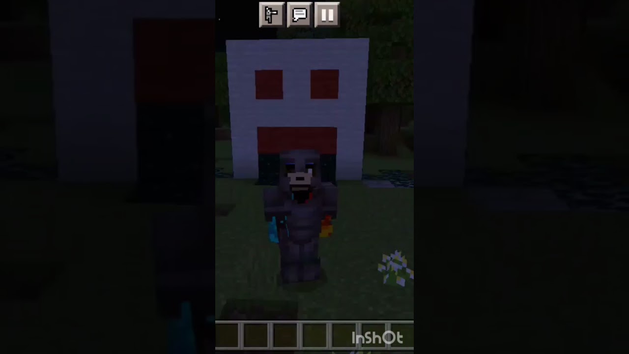 Скибиди танец головой в Minecraft.