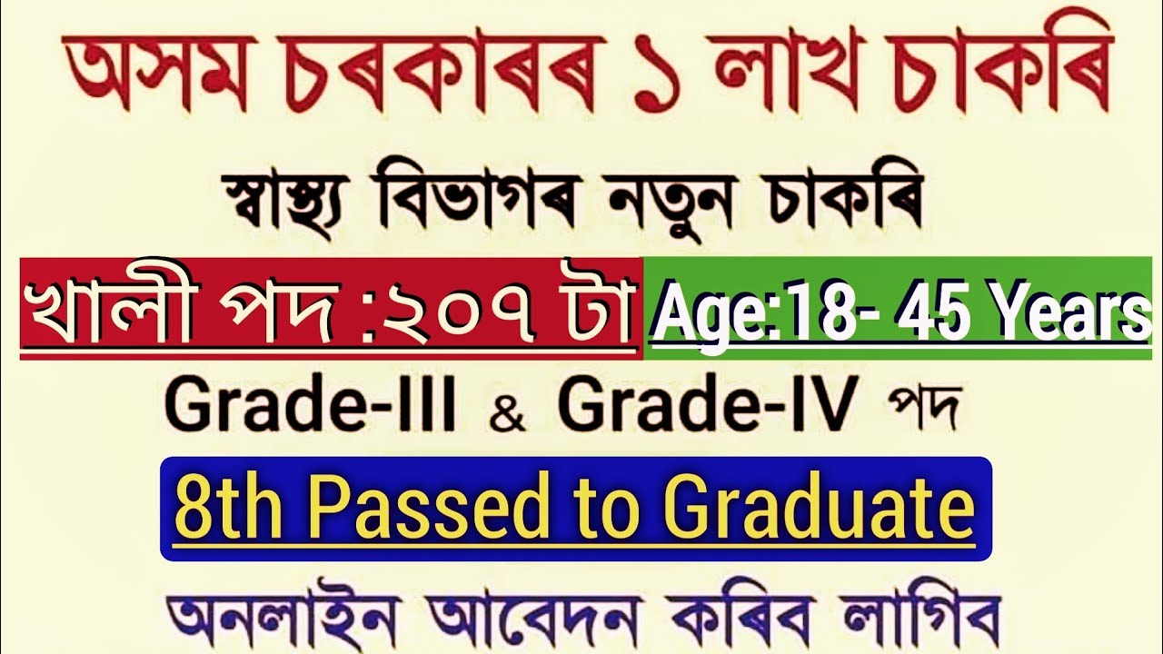 New job vacancy Assam health department // dhs job vacancy Assam 2022