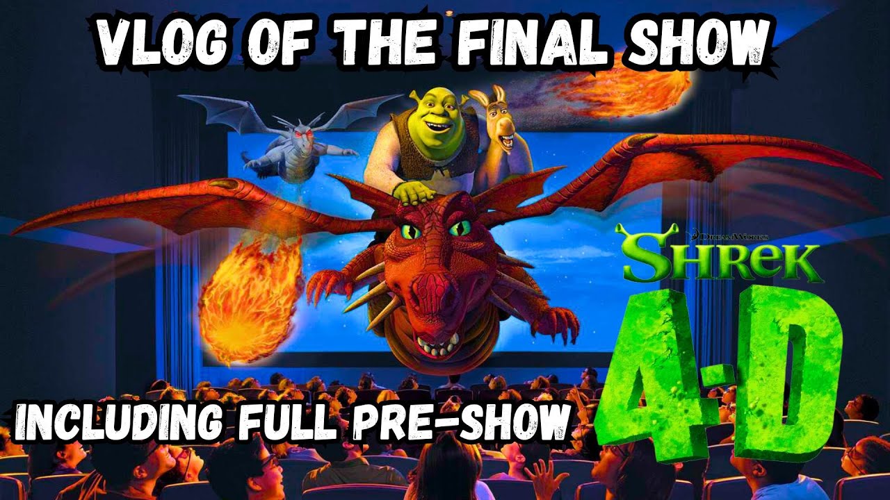 FINAL SHOWING of SHREK 4D - Including FULL PRE SHOW at Universal Studios Orlando themepark Florida