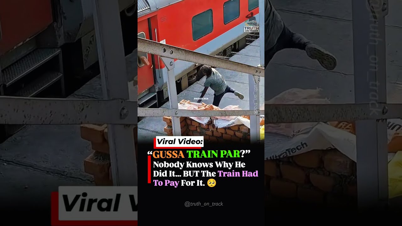 The Train Was Passing&hellip; Then He Did This! 😳 #shorts #indianrailways