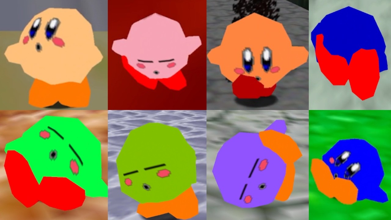 All Special Kirby Game Over Animations
