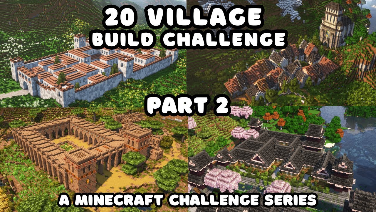 Building 5 More Villages in 5 Kingdoms - 20 Village Minecraft Challenge (Part 2)