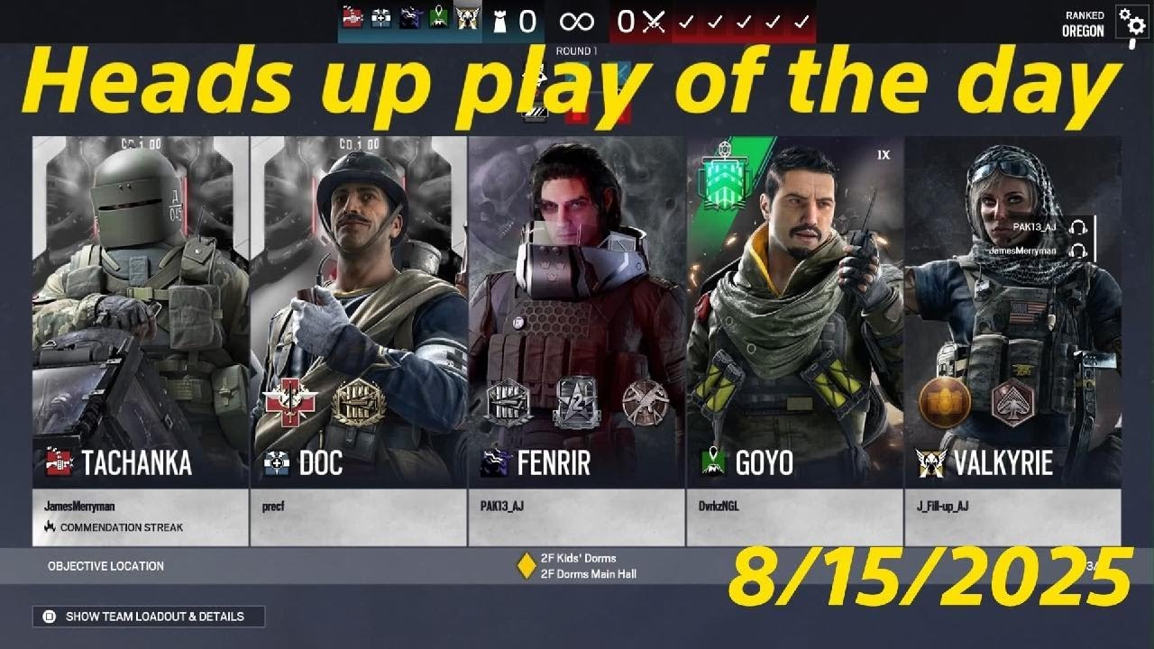 R6 Siege: Heads up play of the day 8/15/2025