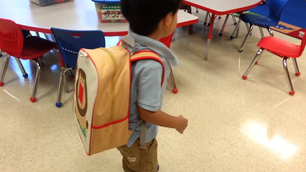 Miles' first day of pre-k