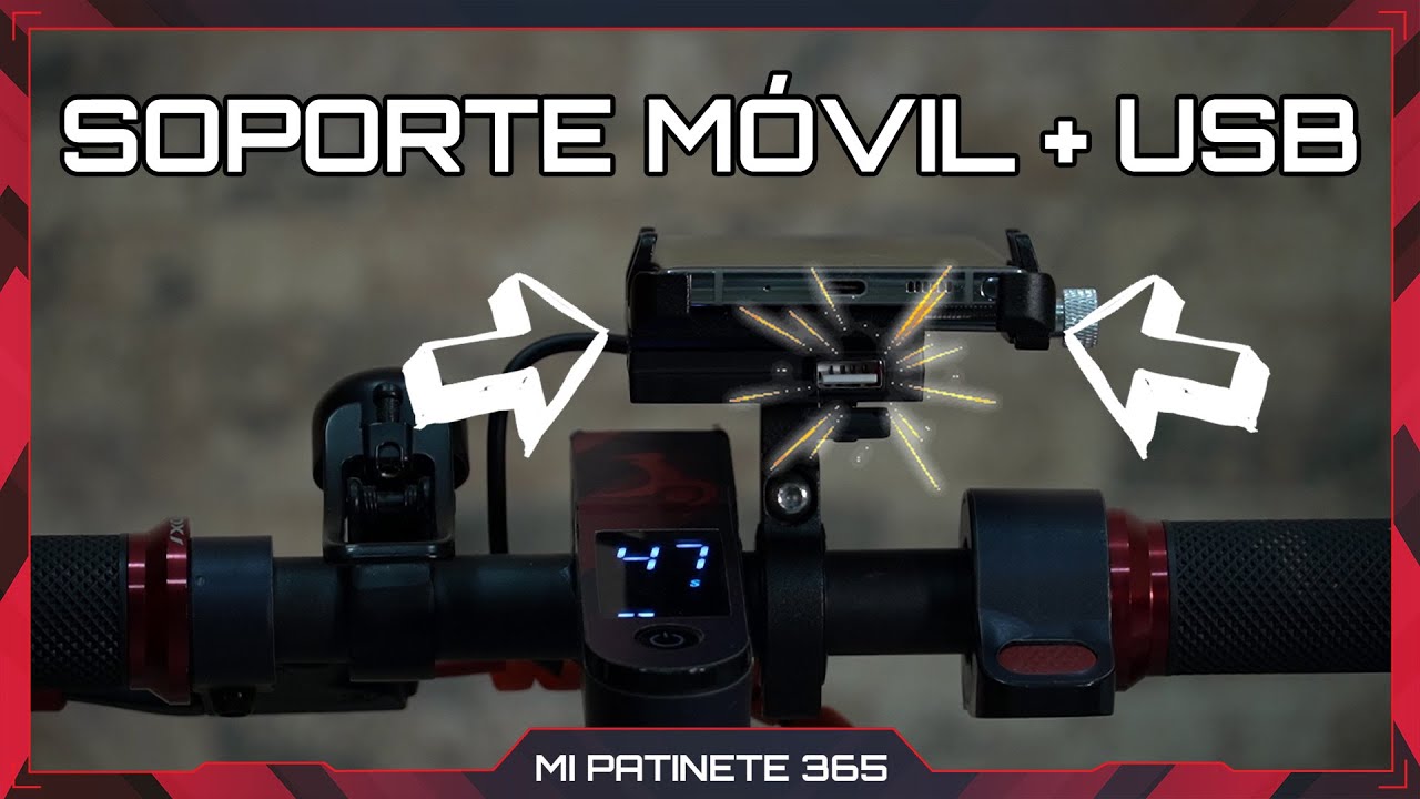 Soporte de móvil + CARGADOR USB en tu patinete 🛴 Bricorial completo 🛠