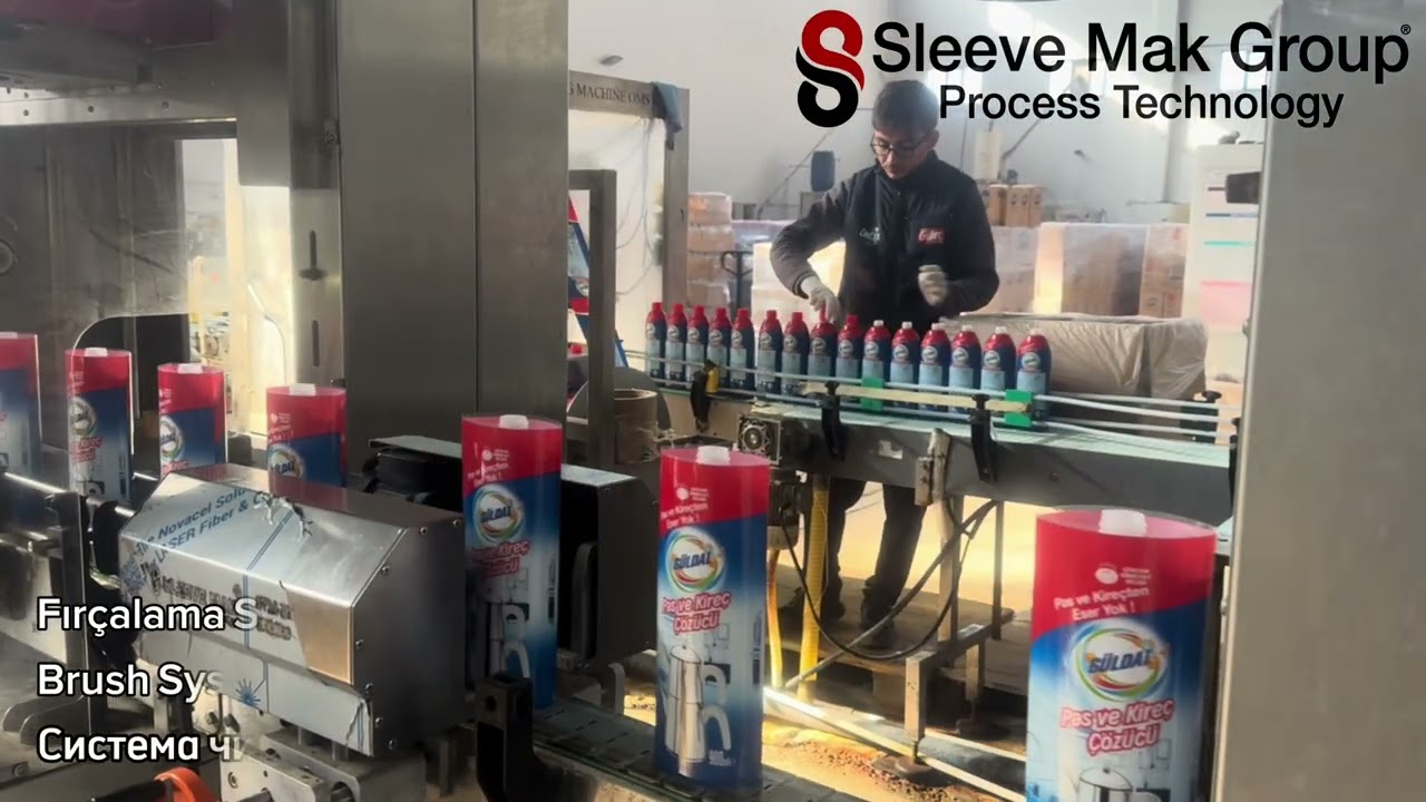 Boş şişe body sleeve hattı  - Full body Sleeve Label Complete Line For Empty Bottles