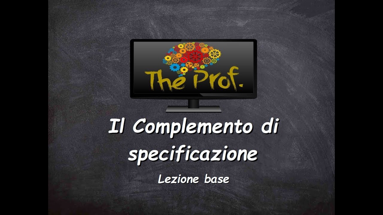 Analisi logica: Il Complemento di specificazione (lezione base)