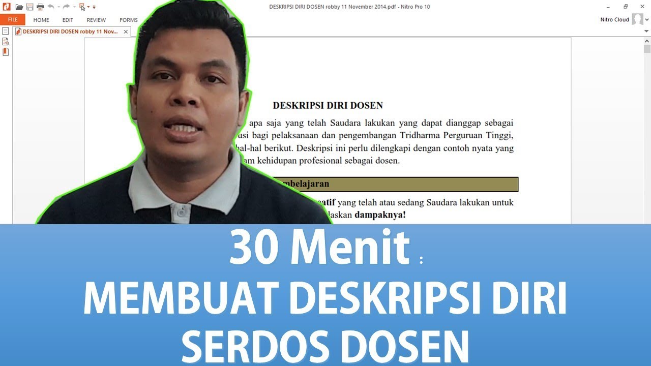 Tips dan Cara Mudah menulis deskripsi diri serdos