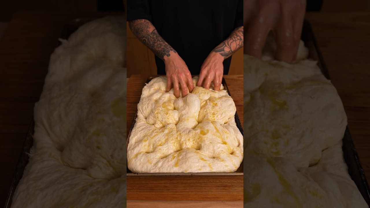 Sheet pan Focaccia - Pesto and Bocconcini